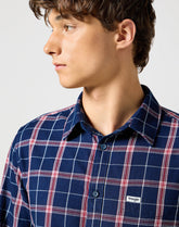 Męska Koszula Wrangler 1 Pkt Shirt Red Indigo 112357221 W5X2017325